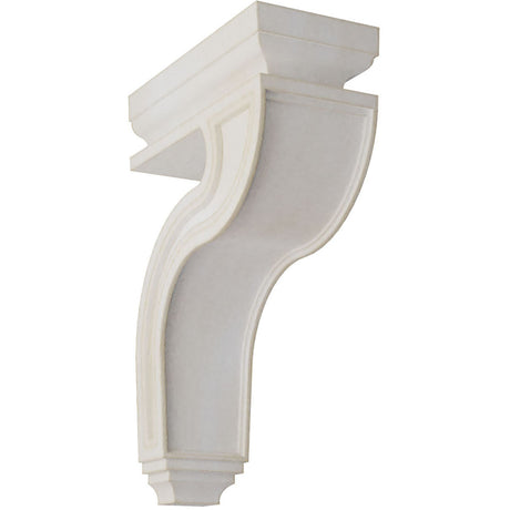 Hollow Back Wood Vintage Decor Corbel (CORWD04X08X13HA) Vintage Chalk Dust White