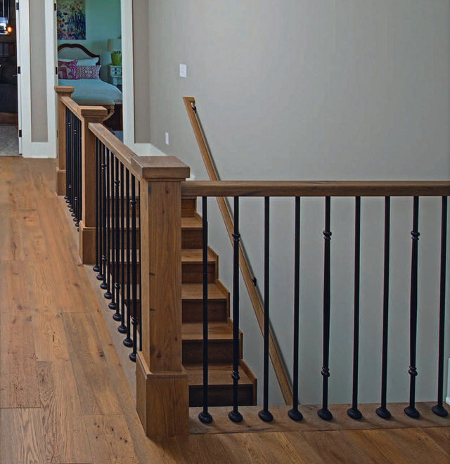 FCW-4091 Forest Character White Oak Box Newel Post Lifestyle View