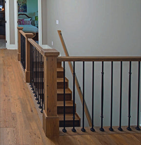 FCW-4375 Forest Character White Oak Box Newel Post Lifestyle View