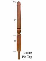 F-3012 Fluted Pin Top Volute Newel Post