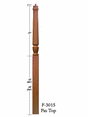 F-3015/60" Pin Top Fluted Landing Newel Post