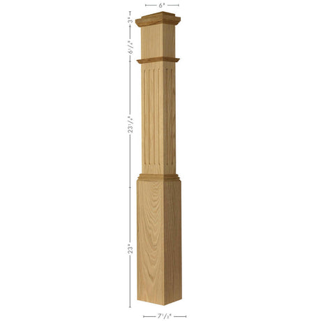 F-4092 Fluted Half Newel Post