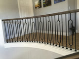 T-80 Single Oval Panel Tubular Steel Baluster Balcony Guardrail