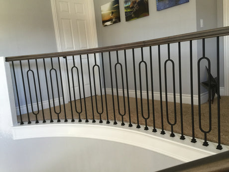 T-80 Single Oval Panel Tubular Steel Baluster Balcony Guardrail
