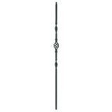 T-08 Single Basket, Double Ribbon, Tubular Steel Shown in Satin Black