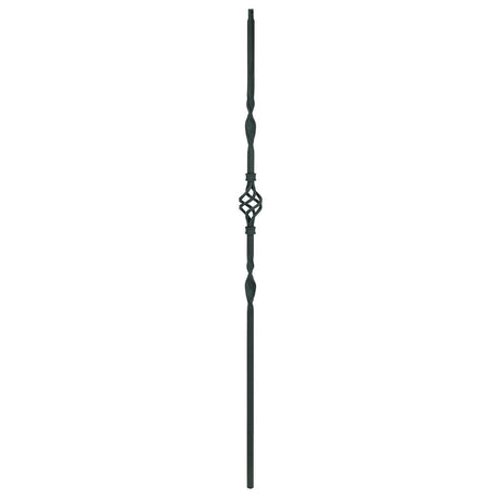T-08 Single Basket, Double Ribbon, Tubular Steel Shown in Satin Black
