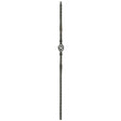 T-23 Split Double Arrows with Basket Edge Hammered Tubular Steel Baluster Shown in Rubbed Bronze