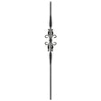 T-24 Split Double Arrows with Butterfly Scroll Edge Hammered Satin Black
