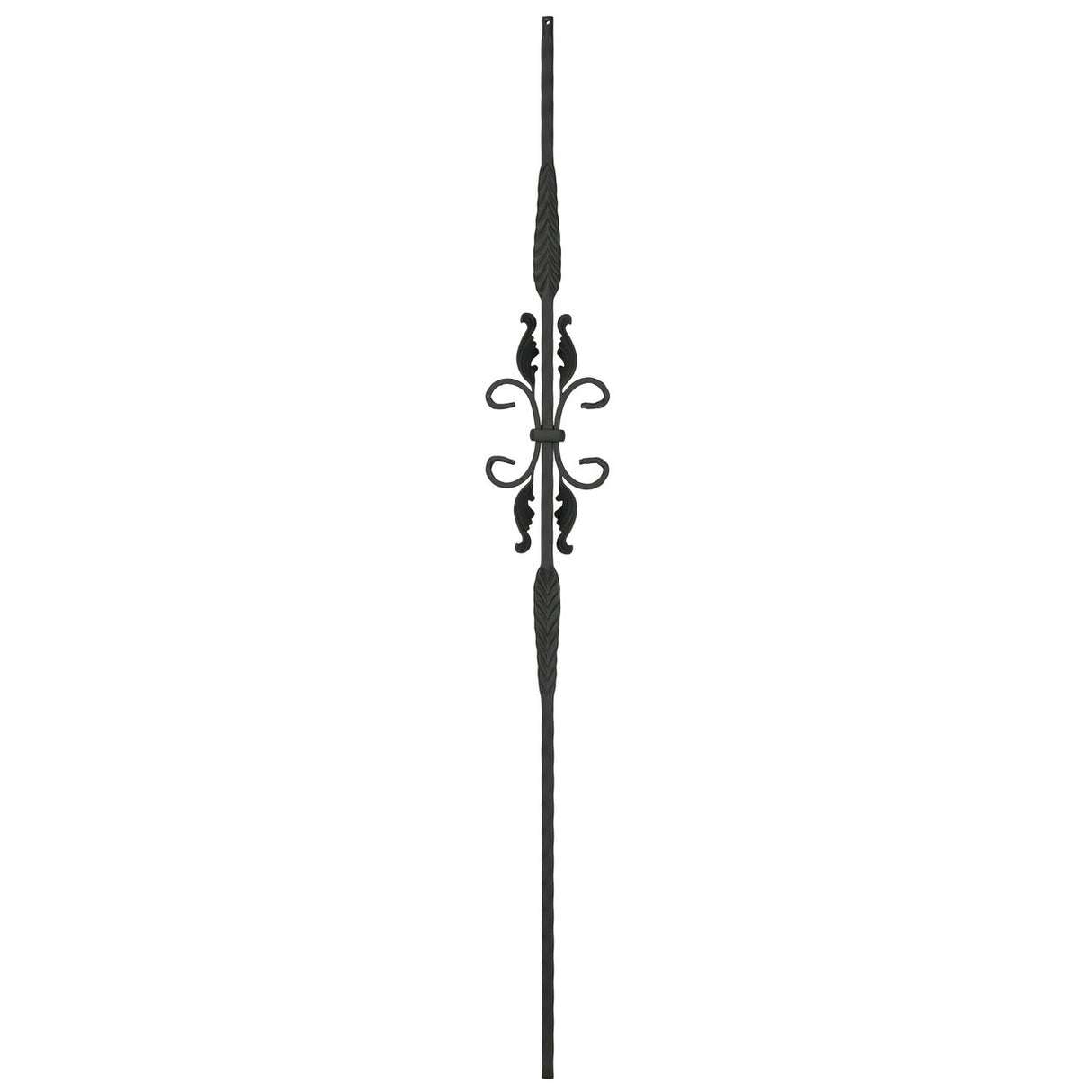 T-24 Split Double Arrows with Butterfly Scroll Edge Hammered Satin Black