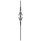 T-24 Split Double Arrows with Butterfly Scroll Edge Hammered Satin Black