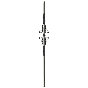 T-24 Split Double Arrows with Butterfly Scroll Edge Hammered Satin Black