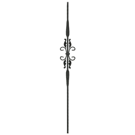 T-24 Split Double Arrows with Butterfly Scroll Edge Hammered Satin Black