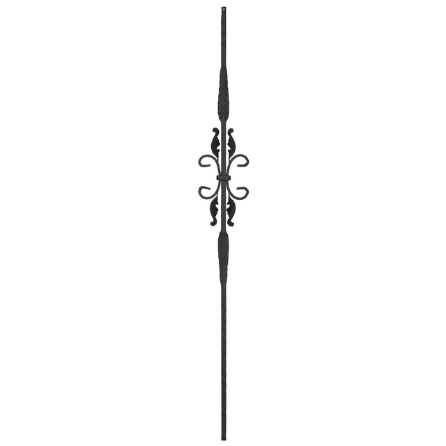 T-24 Split Double Arrows with Butterfly Scroll Edge Hammered Satin Black
