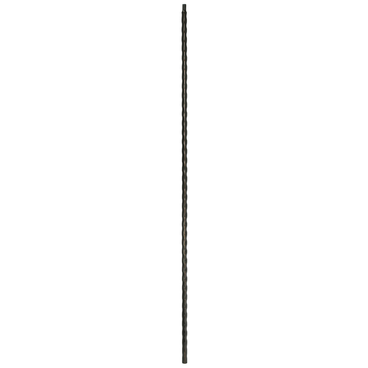 T-30 Edge Hammered Plain Bar Tubular Steel Baluster Show in Rubbed Copper