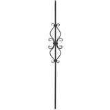 T35 Hour Glass Scroll Baluster, Satin Black