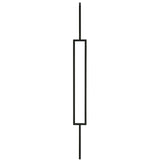 T81 Single Rectangle Tubular Steel Baluster, Satin Black
