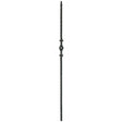T-93 Single Diamond Edge Hammered Tubular Steel Baluster Shown in Rubbed Bronze