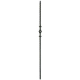 T-93 Single Diamond Edge Hammered Tubular Steel Baluster Shown in Rubbed Bronze