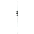 T-95 Single Oval Edge Hammered Tubular Steel Baluster (2)