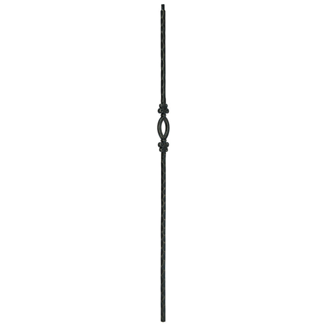 T-95 Single Oval Edge Hammered Tubular Steel Baluster (2)