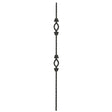 T-96 Double Oval Edge Hammered Tubular Steel Baluster (2)