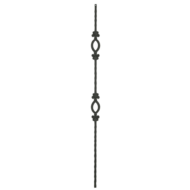 T-96 Double Oval Edge Hammered Tubular Steel Baluster (2)