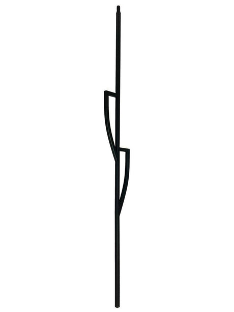 T79 1/2" Split Shield Metal Balusters, Satin Black