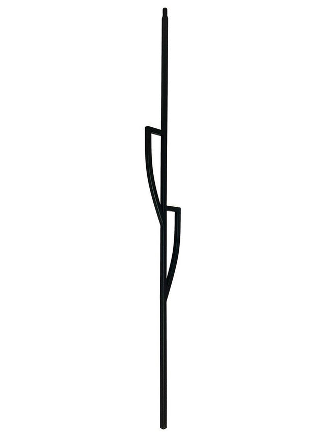 T79 1/2" Split Shield Metal Balusters, Satin Black