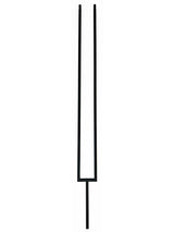 T87 1/2" Pitch Fork Baluster, Satin Black