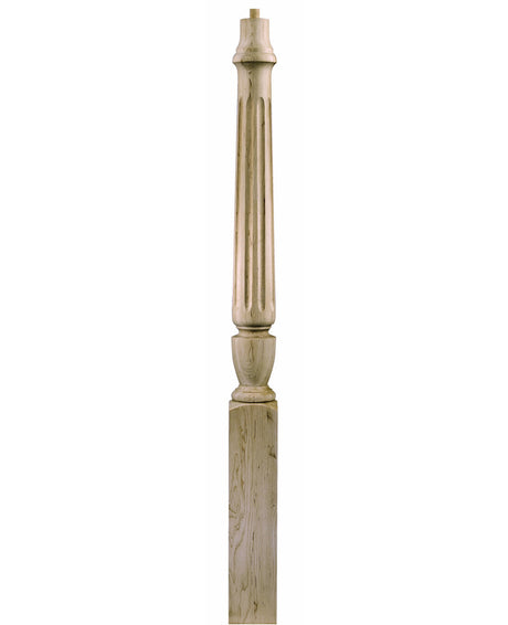 A3010F Fluted 44" Pin Top Starting Newel Post