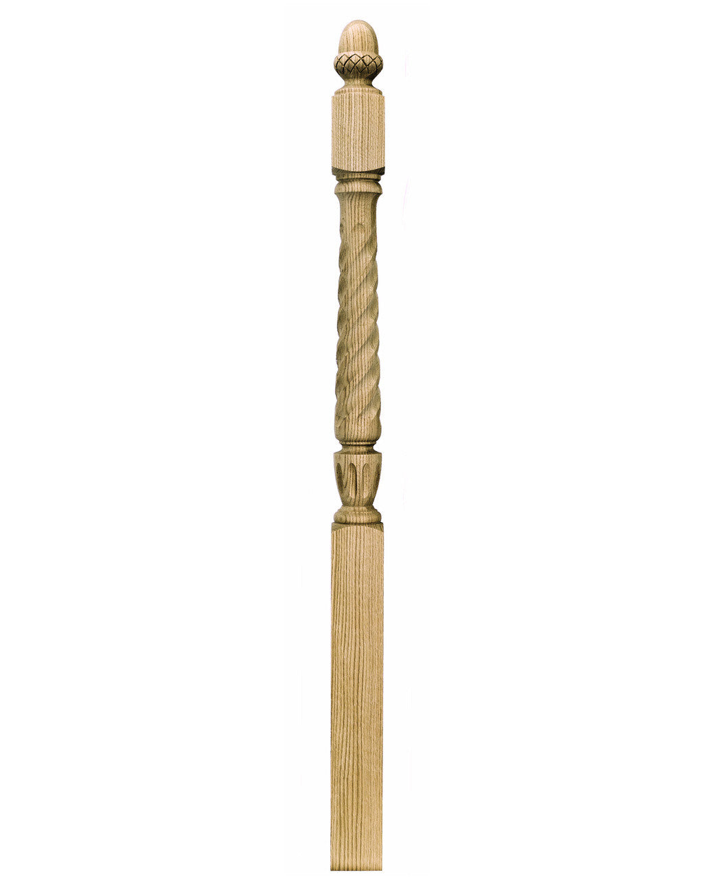 A3042T Twist 56" Acorn Top Starting Newel Post