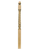 A3042T Twist 56" Acorn Top Starting Newel Post