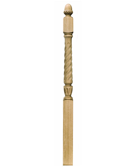 A3042T Twist 56" Acorn Top Starting Newel Post