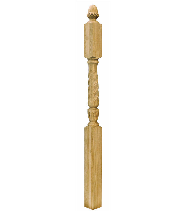 A3045T Twist 56" Acorn Top Starting Newel Post