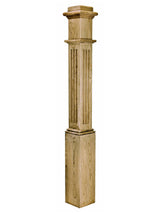 991F Fluted Ranch Box Newel Newel 2
