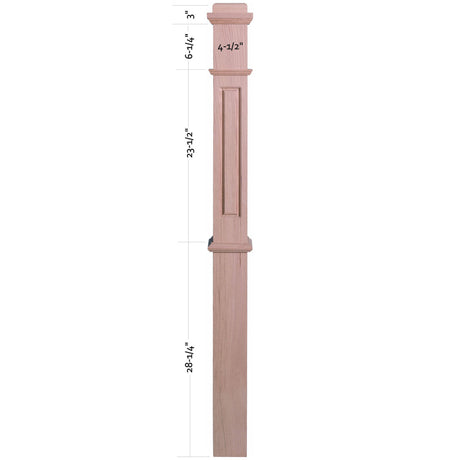 RP-4375 Raised Panel Box Newel Post