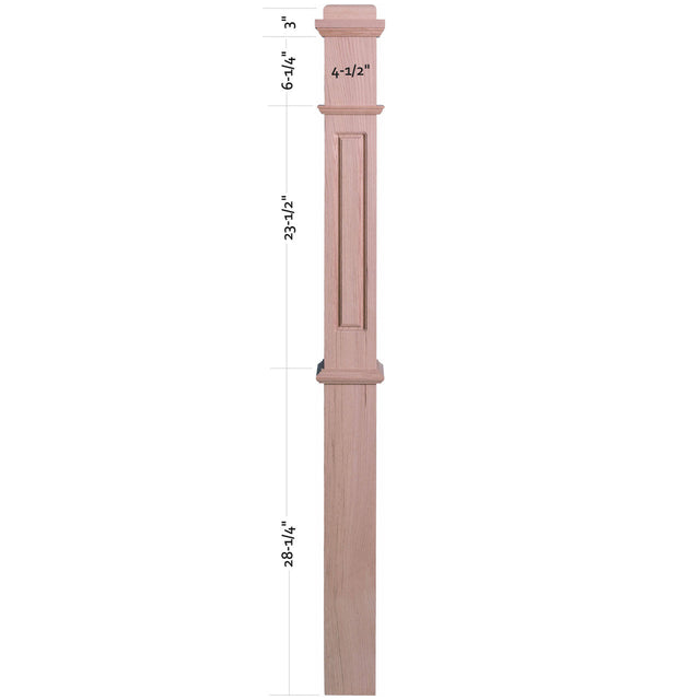 RP-4375 Raised Panel Box Newel Post
