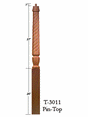 T-3011 48" Twist Pin Top Starting Newel Post