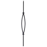 T16 12mm square tubular steel POINTED OVAL 1/2" Square Baluster (1/2" x 43") 