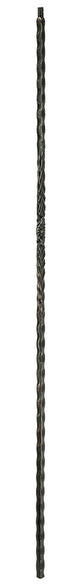 T-21 Flower with Arrows Edge Hammered Tubular Steel Baluster