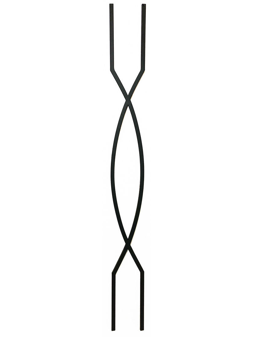 T85 1/2" Double Helix Baluster, Satin Black