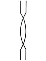 T85 1/2" Double Helix Baluster, Satin Black