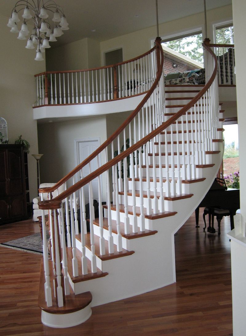 Bunker Hill newels and balusters installation